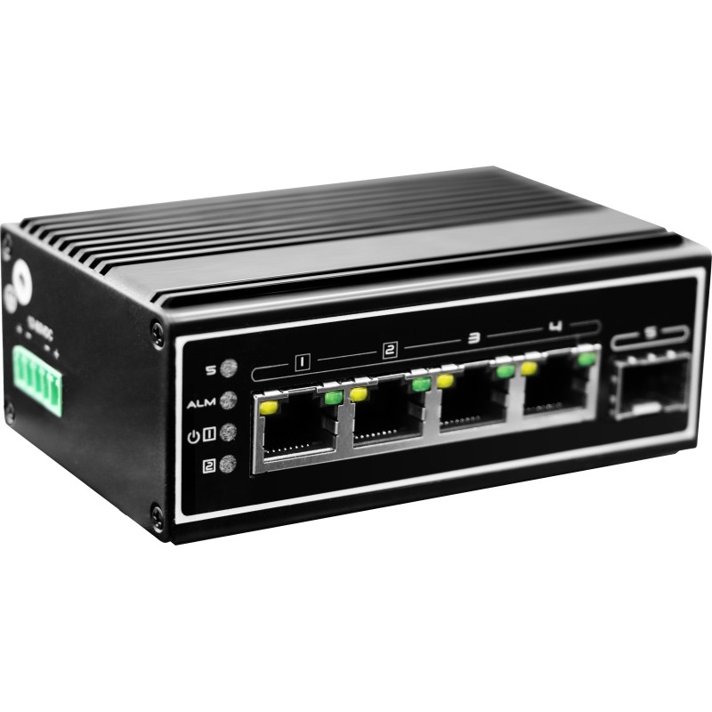 LevelOne IGP-0502 network switch Unmanaged Gigabit Ethernet (10/100/1000) Power over Ethernet (PoE) Black